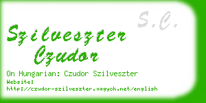 szilveszter czudor business card